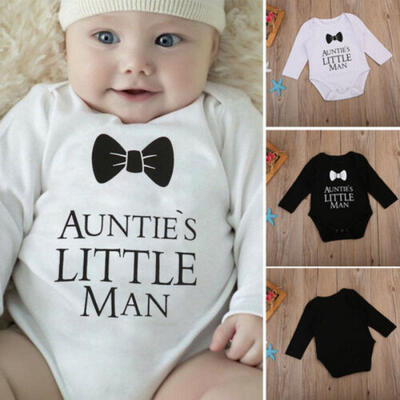 

"Aunties little man" Infant Baby Boy Romper Bodysuit Jumpsuit Sunsuit Outfits