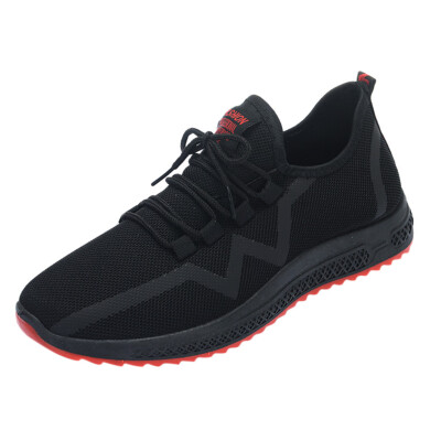 

New casual men comfortable summer Mens Mesh Breathable shoes Sneakers Non-Slip solid color lace up Fashion Casual Shoes