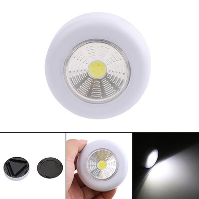 

Gobestart NEW COB Night Light Home Kitchen Under Cabinet Closet Push Stick On Lamp