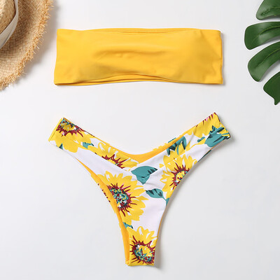 

Roseonmyhand Sexy Women Bikini Set Sunfloral Print Padded Swimwear Bathing Swimsuit Beachwear