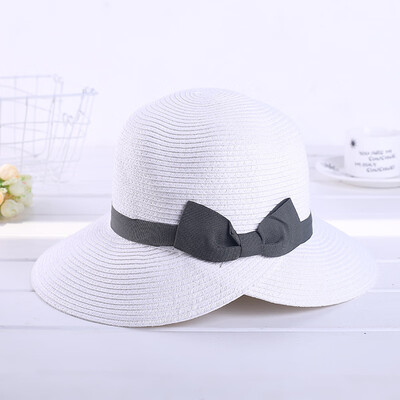 

Spring&Summer Female Beach Ultraviolet Shade Cap Personality False Two-tier Butterfly Tie&Dome Sunscreen Straw Cap