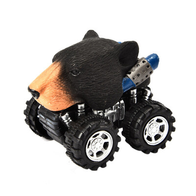 

Tailored Mini Vehicle Animal Pull Back Cars with Big Tire Wheel Creative Gifts for Kids
