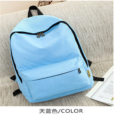 

Brand New Unisex Canvas Backpack College Students Backpack School Bag Rucksack Solid Zipper High Capacity Fashion Hot 2019