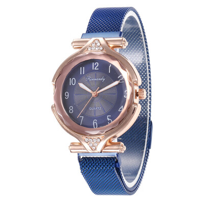 

Magnet magnet strap with diamond digital pattern watch fashion student quartz watch