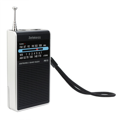 

Retekess PR15 Mini Pocket Radio FMAMWB Tuning Radio Receiver NOAA Weather Warning for Outdoors Activities