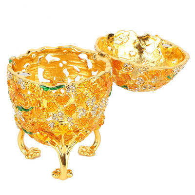 

Greensen Enameled Easter Egg Vintage Style Jewelry Organizer Trinket Box Decoration Crafts Gift