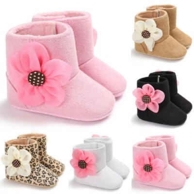 

Newborn Baby Soft Sole Snow Booties Warm Toddler Boy Girl Boots Crib Shoes 0-18M