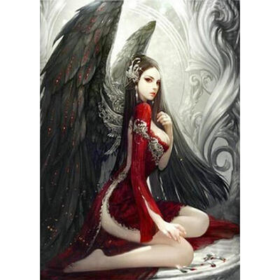 

5D DIY Full Drill Diamond Painting Wings Girl Cross Stitch Embroidery Kit