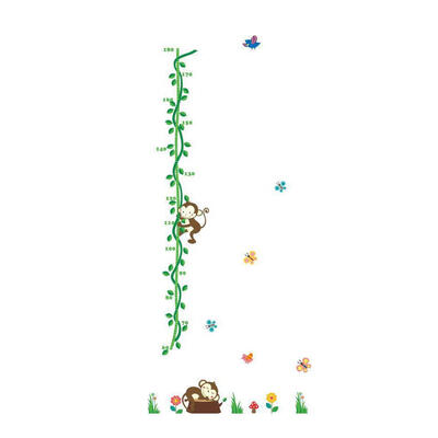

Cartoon Monkey Vine Height Stickers Kids Room Decorative Wall Stickers