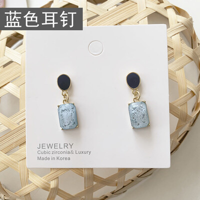 

2019 new brand design drop oil color resin earrings fashion jewelry generous minimalist Korean earrings for women