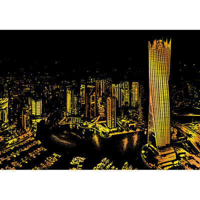 

Creative DIY Scratching Painting Postcard City Scenery Scratch Picture Scraper Tools Home Decor Birthday Gift Hand-Made Scraping