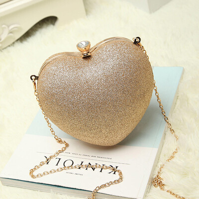 

2017 Fashion Women Heart Pearl Bag Fashion Evening Bag Part Time Must Have Bag Best Shoulder Bag Mobile Phone Case