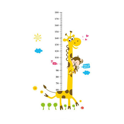 

Cartoon Giraffe Height Stickers Wall Stickers Kindergarten Kids Room Decor