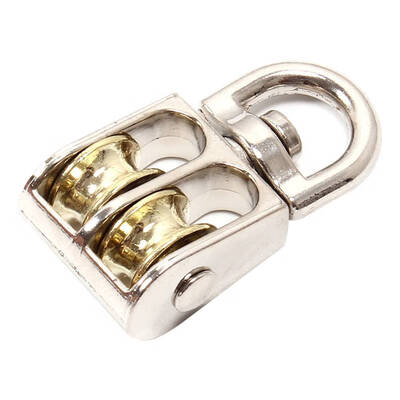 

43mm Swivel Double Pulley Sheave Rigging Metal Lift Hoist Rope Hanging Lifting Wheel Zinc Alloy Pulley Groove
