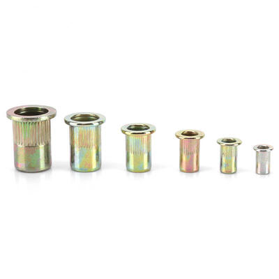 

Greensen 95Pcs M3-M10 Plated Carbon Steel Flat Threaded Rivet Nut Flange Rivnut Nutsert Fastener