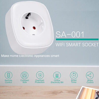 

〖Follure〗Smart WiFi Power Socket EU Plug Switch For Amazon AlexaGoogle Home App Control