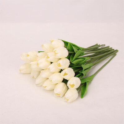 

Toponeto Tulip Artificial Flower Latex Real Bridal Wedding Bouquet Home Decor 20pcs