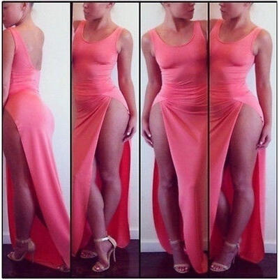 

Sexy Women Bodycon Backless Long Evening Dress Slim Fit Cocktail Party Clubwear