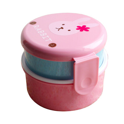 

Mini Student Children Bento Food Container Double Layer Microwave Lunch Box
