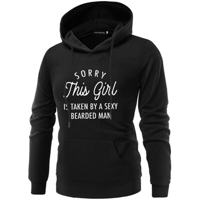 

2019 Autumn And Winter New Funny Letter Print Couple Hoodies Casual Hooded Sweatshirt Pullover Hoodies Lovers Hoodies