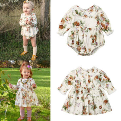 

Kid Baby Girls Little Big Sister Matching Clothes Romper Bodysuit Dress Outfits