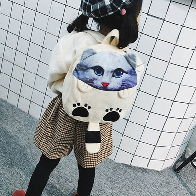 

Tailored Kids Cartoon Cat Backpack Kindergarten Children Cute School Bag Baby Schoolbag