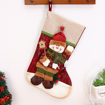 

〖Follure〗Christmas gifts Candy Beads Christmas Santa Claus Snowman Socks Decorations