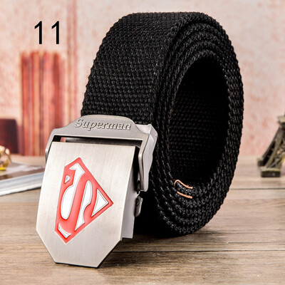 

200cm Men&Women Military Canvas Belt Luxury Pirate Skull Metal Buckle Jeans Belt Army Tactical Belts for Men Waistband Strap