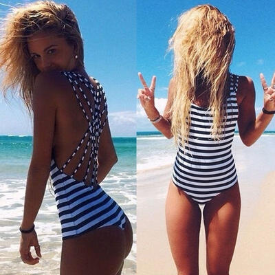 

Sexy Women One Piece Swimsuit Swimwear Bathing Monokini Push Up Padded Bikini
