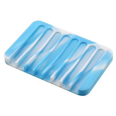 

Bathroom Silicone Soap Dish Anti Slip Soapbox Plate Soap Storage Holder