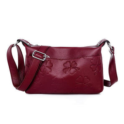 

Solid Color Flower Embossed Shoulder Packs PU Leather Women Crossbody Bags