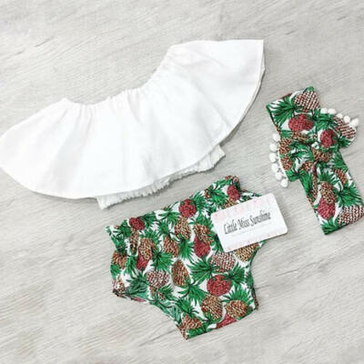 

Toddler Baby Girls Summer Clothes Tops Dress Tutu Shorts 2PCS Outfits Set 0-24M