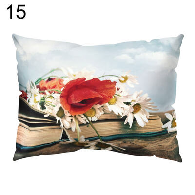 

Vintage Flower Printed Throw Pillow Protector Case Cushion Cover Bedding Article