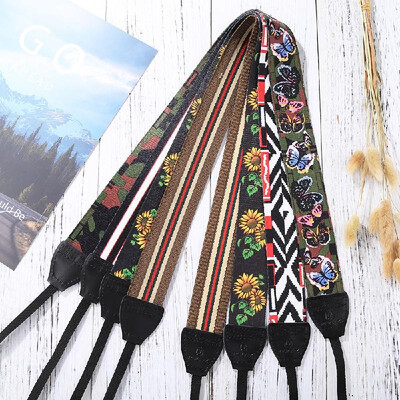 

Retro Style Double Cotton Yard Colorful Pattern Shoulder Neck Strap Camera Strap Bags Wristband for Canon SLR DSLR Cameras PU6009