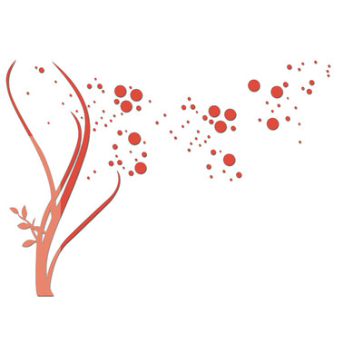 

Gobestart Big Tree Dot Combination Acrylic Crystal Mirror Living Room Decoration Stickers