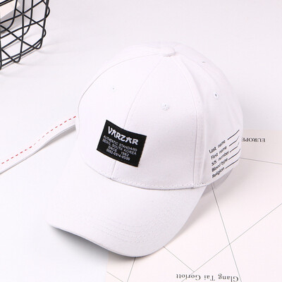 

Hat women spring&summer baseball caps Harajuku English letters long belt students street Joker casual Cap men
