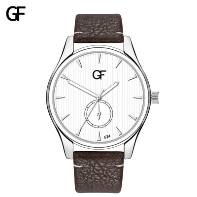 

Gobestart Fashion High-End Mens Quartz Letter Leather Watch Pointer Light Series Men