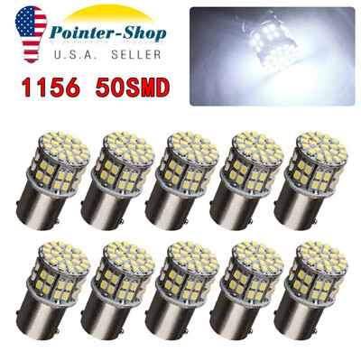 

10x 7000K 1156 BA15S 50SMD 3528 1141 LED Interior RV Camper Backup Reverse Light