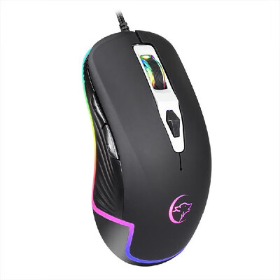 

YWYT Wired Gaming Mouse Professional Macro Definition Gaming Mice with Ergonomic Grip RGB Breathing Light Black
