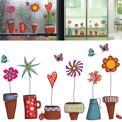

Greensen PVC Wall Sticker Flower Butterfly DIY Art Decal Children Baby Room Window Decoration Removable Wall StickerWall Decal
