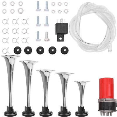 

12V 5 Trumpet Musical Dixie Car Air Horn Dukes of Hazzard for Car Truck Boat