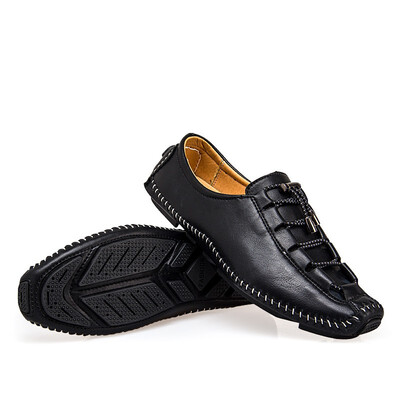 

YIERFAN Mens Korean version of handmade casual shoes peas shoes 11660