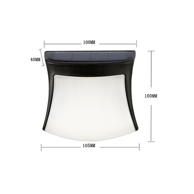 

Siaonvr 3 LED Solar Waterproof Wall Lights Outdoor Garden Waterproof Lamp B