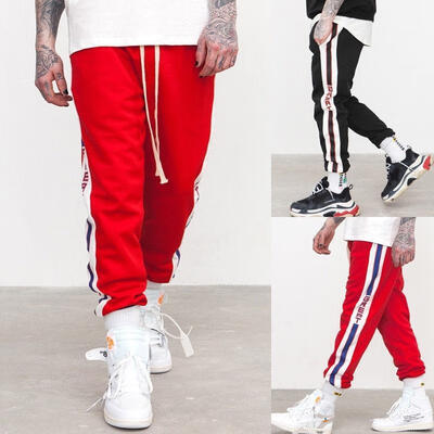 

Mens Slim Fit Tracksuit Sport Gym Skinny Jogging Joggers Sweat Pants Trousers PO