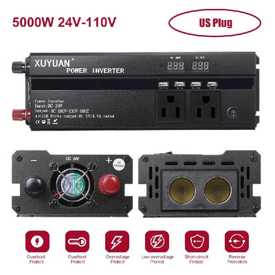 

Car Inverter 3000W 4000W 5000W 12V24V 110220V DC to AC Power Inverter Dual Led Display Modified Sine Wave Power Voltage Transfor