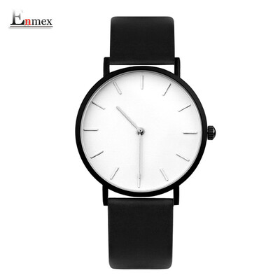 

Enmex Two-Needle Light&Thin Steel Woven Quality Watch Simple Calendar Mysterious Cold Watch