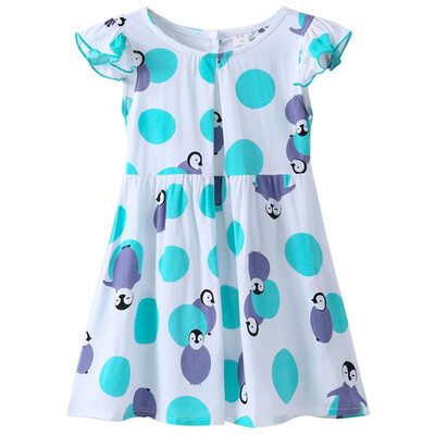

XXQZ Cotton Short-sleeved Dress for Girls