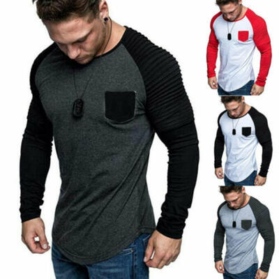

Fashion Mens Casual Fit Short Sleeve Slim Muscle Tee Bodybuilding T-shirt Tops