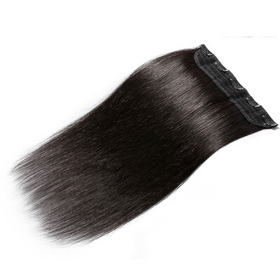 

100 Remy Human 34 Full Head 1 Piece 5 Clips Clip in Remy Human Hair Extensions Silky Straight