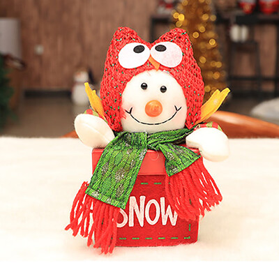 

Toponeto Merry Christmas Children Santa Claus Snowman Elk Candy Packaging Candy Box